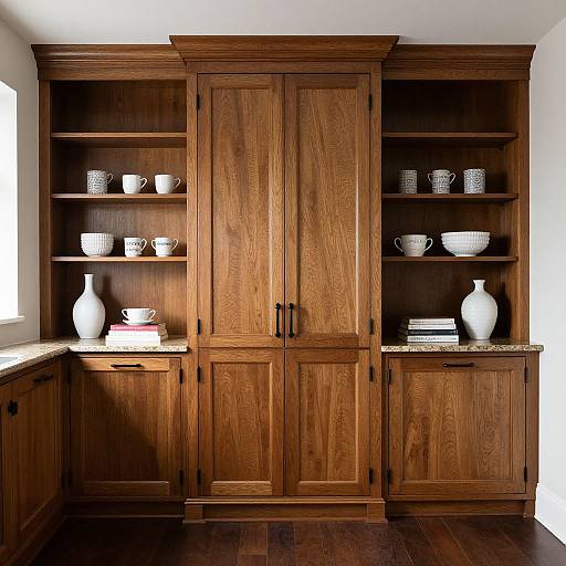 Elegant Wooden Kitchen Pantry Design