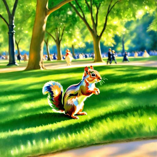 Renaissance-style Squirrel in Park