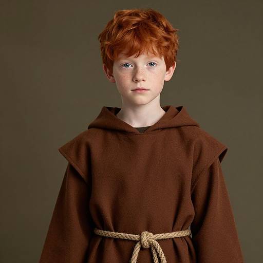 Red-Haired Boy in Brown Robe