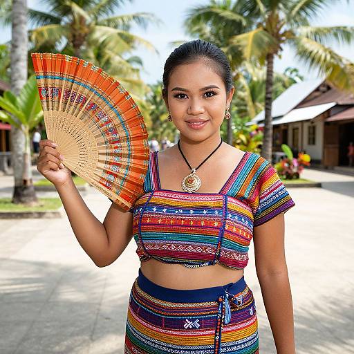 Filipino Woman in Traditional Dress
