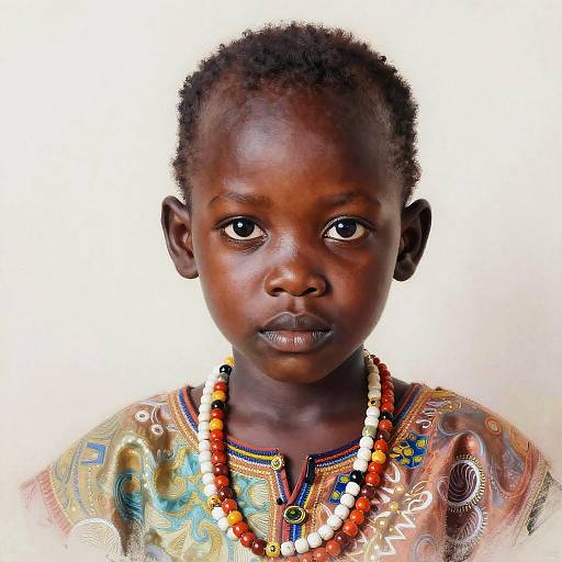 Hyper-Realistic Afroasian Child Portrait