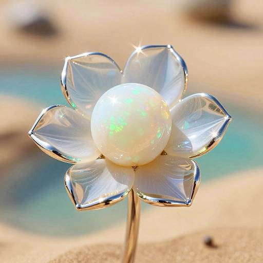 Macro Opaline Heliotrope in Desert