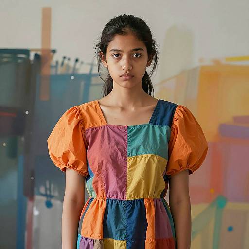 Vibrant Portrait of a Young Woman