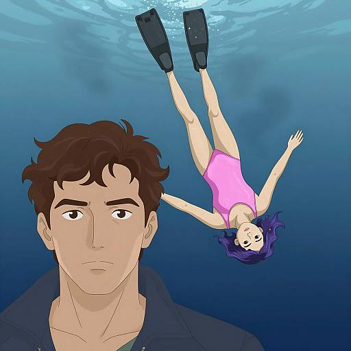 Underwater Encounter: A Mysterious Scene