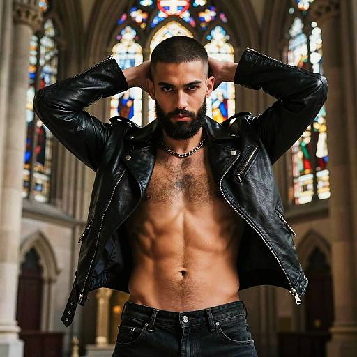 Gothic Fashion Portrait in Cathedral