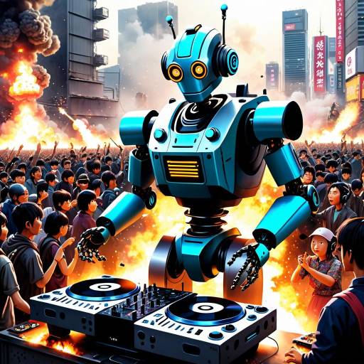 Robot DJ Performing at Urban Festival