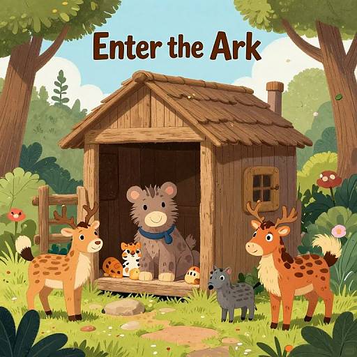 Animals Boarding the Ark