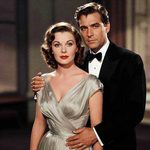 Classic Couple in Elegant Evening Attire