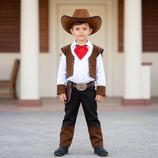 Kid in Zorro Cowboy Costume