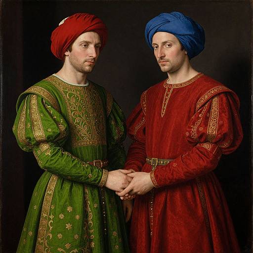 Renaissance Men in Elaborate Attire