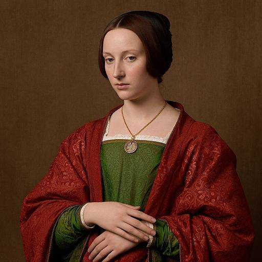 Serene Renaissance Woman Portrait