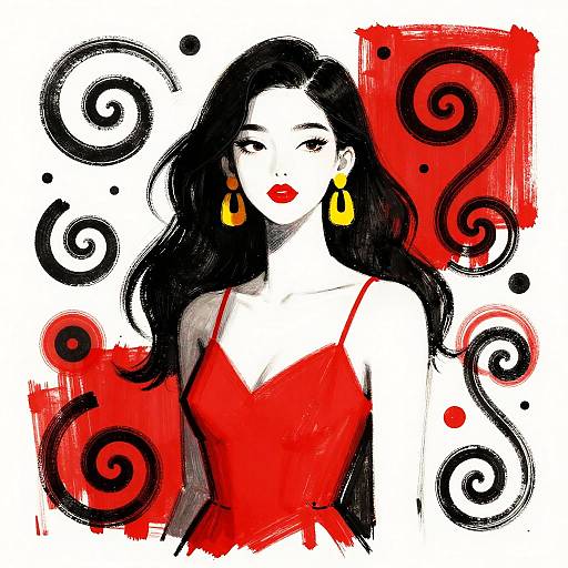 Bold Abstract Woman Portrait