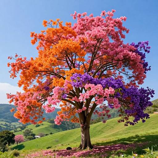 Majestic Tree with Vibrant Blossoms