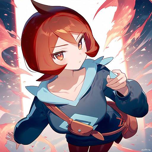 Illustration of Arezu (pokemon), pokemon in the style of Ainy