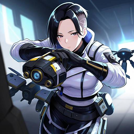 Illustration of Hack (apex legends), apex legends in the style of Chipa (arutana)