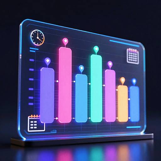 Futuristic Holographic Timeline Visualization