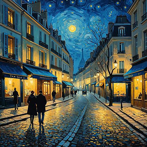 Van Gogh's Dreamy Montmartre at Twilight