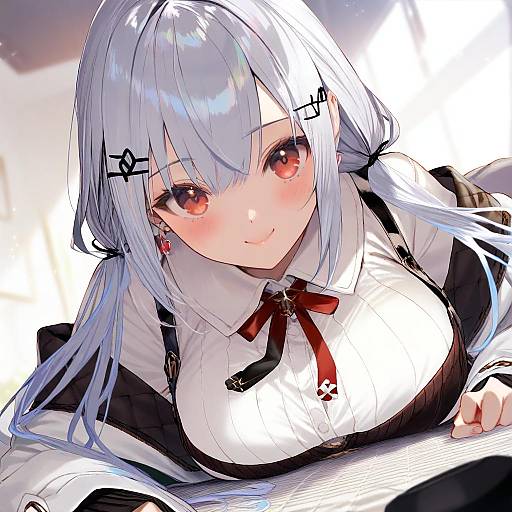 Illustration of Hakase fuyuki, nijisanji in the style of Shirabi