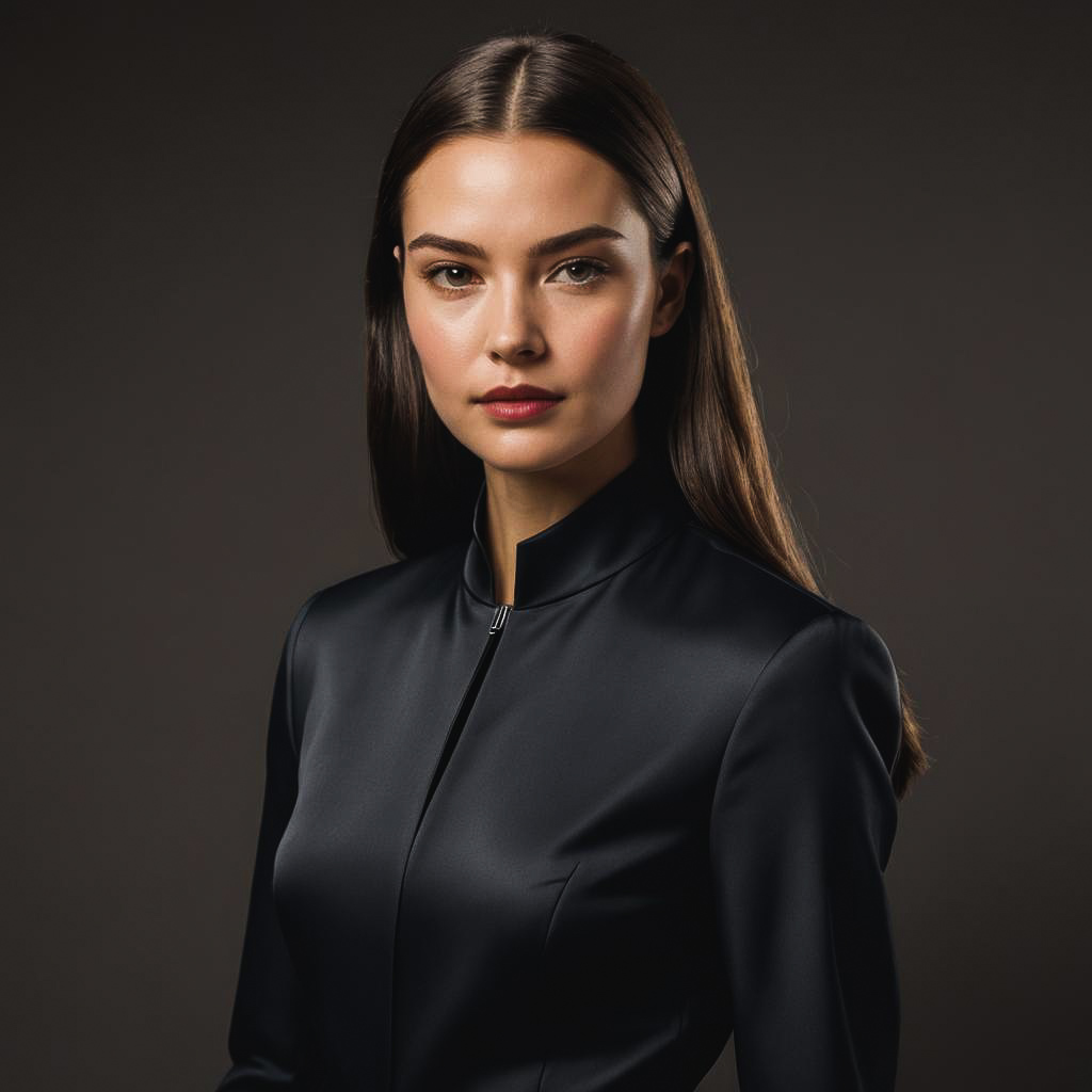 Chic Portrait of Confident Young Woman