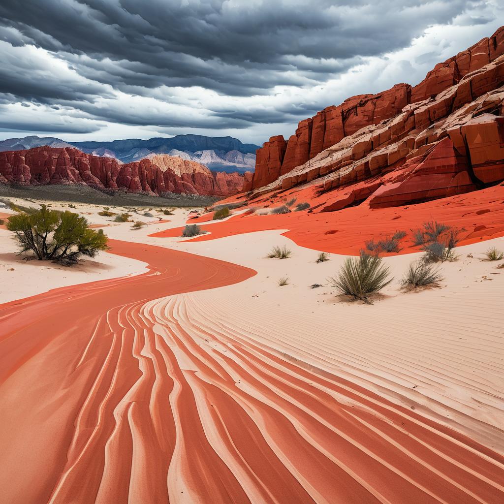 Adventure in Red Rock Canyon Landscape