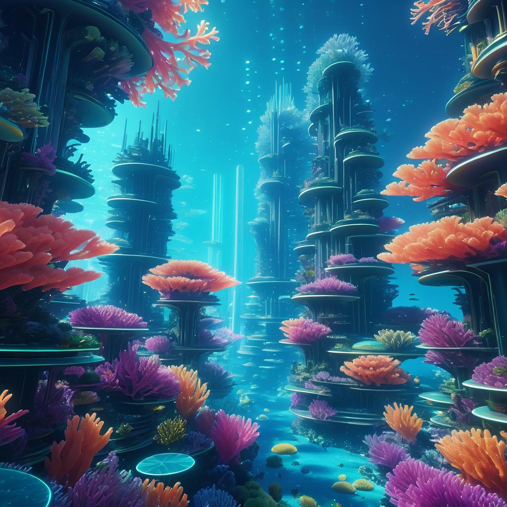 Futuristic Underwater City in Beeple Style