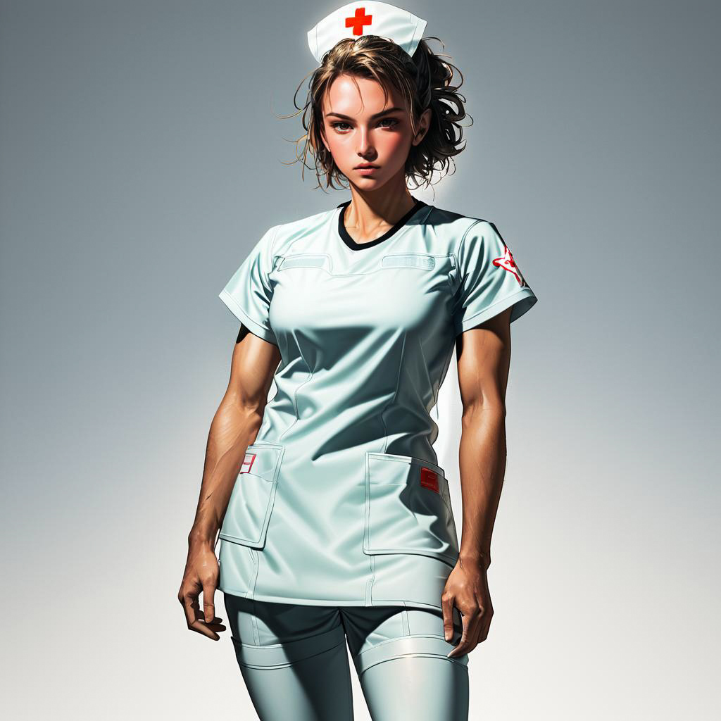 Avant-Garde Combat Medic in Nurse Scrubs