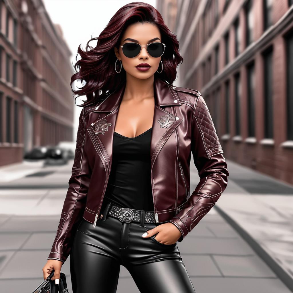 DC Comics-Inspired Biker Fashion Illustration