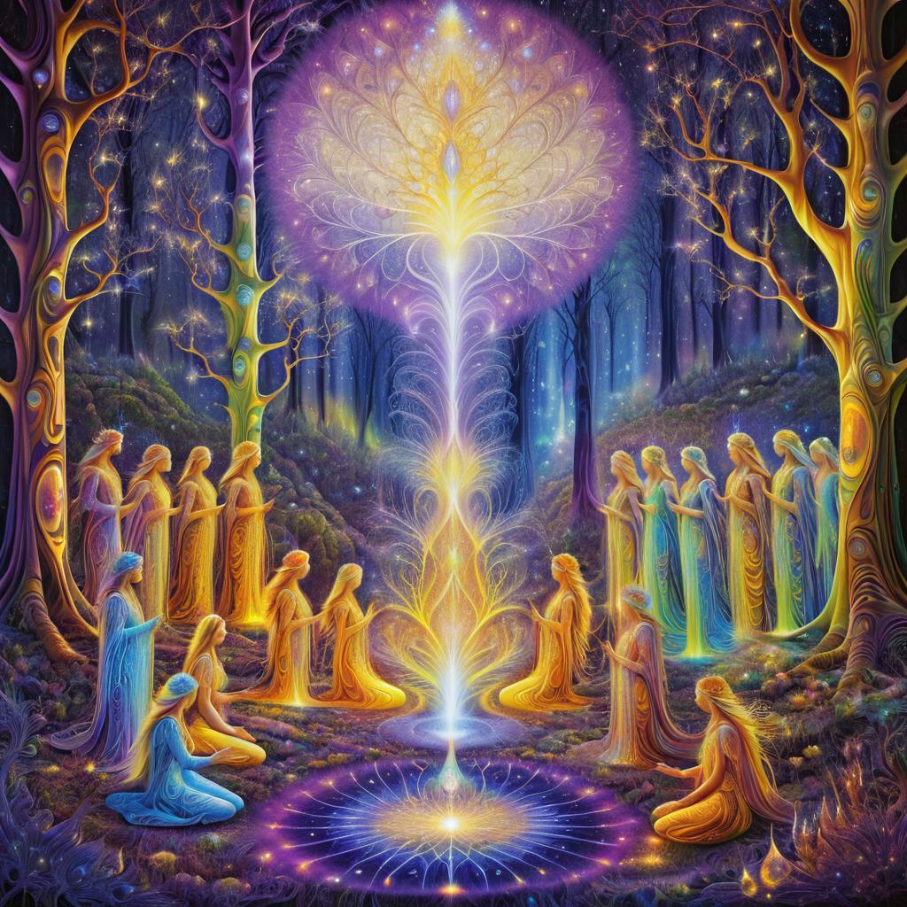 Mystical Forest Gathering of Fairies