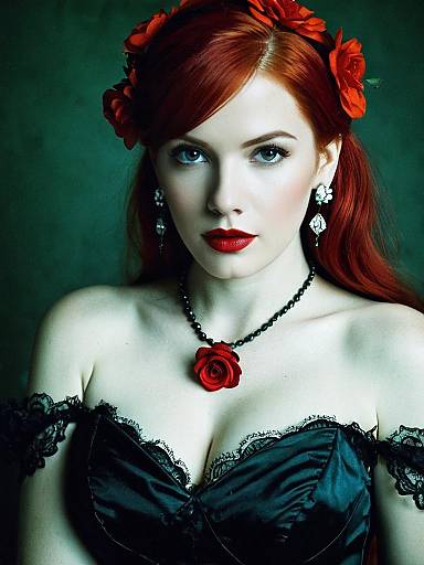 Red Rose Halloween Costume Portrait