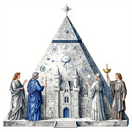 Hans Holbein Alchemical Pyramid Illustration