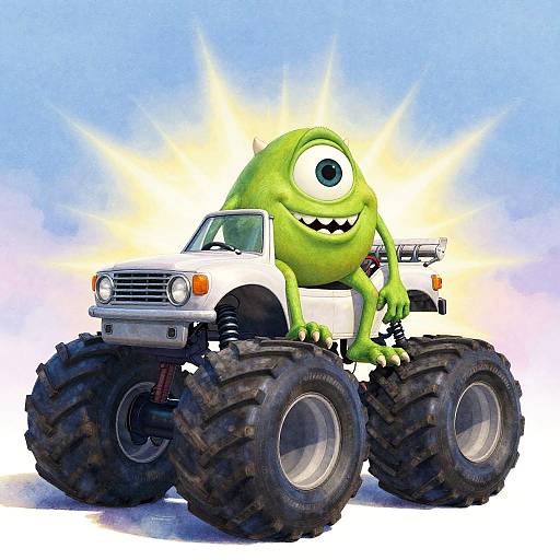 Mike Wazowski Monster Truck Animation Key