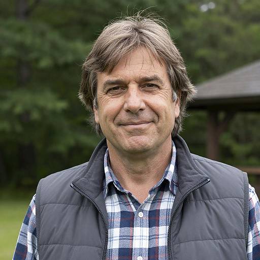 Portrait of a Smiling Man in Nature