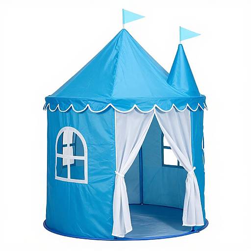 Portable Blue Castle Kids Play Tent