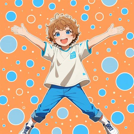 Cheerful Boy with Freckles and Blue Eyes Cheerful Boy with Freckles and Blue Eyes