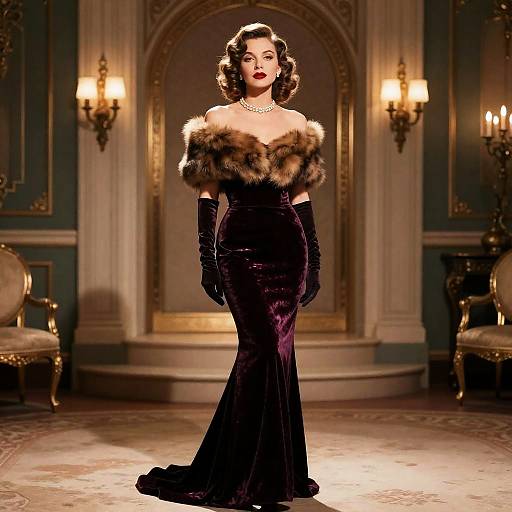 Old Hollywood Velvet Femme Fatale