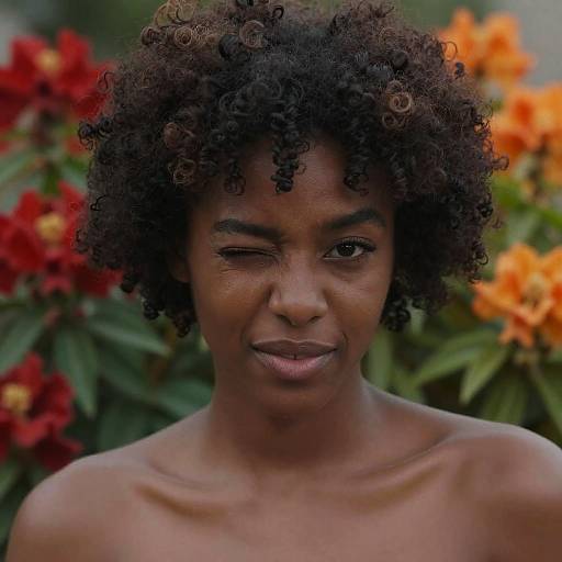 African-American Model with Natural Curls
