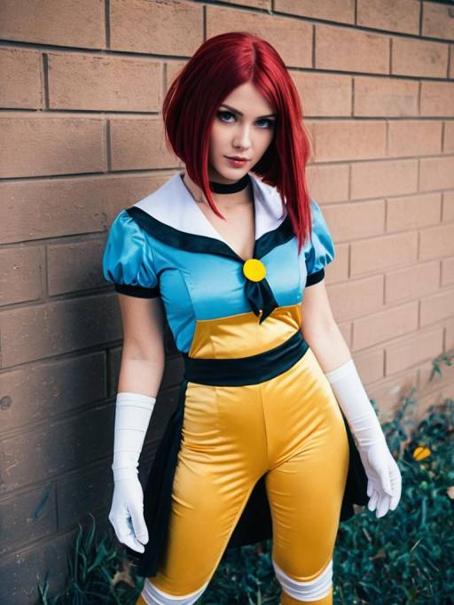 Woman Cosplaying as Sally Po