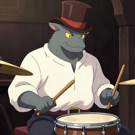 Anime Loxodon Drummer in D&D