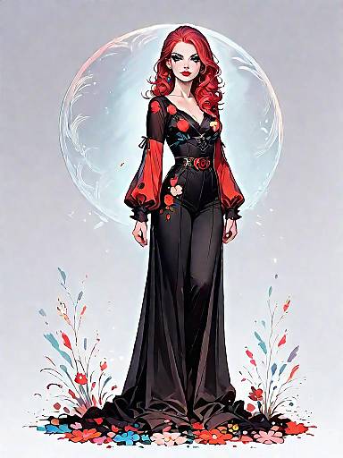 Flirty Bohemian Woman in Floral Sheer Romper