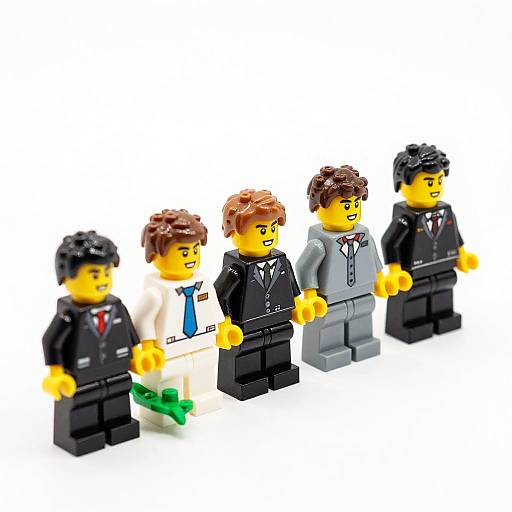 LEGO Minifigures in Suits Close-Up
