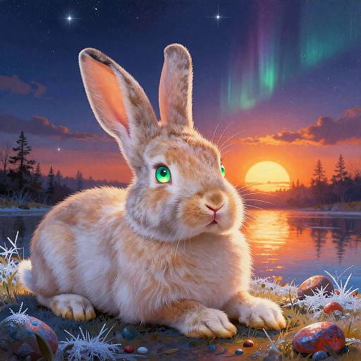 Ethereal Ivory Rabbit Prodigy Portrait