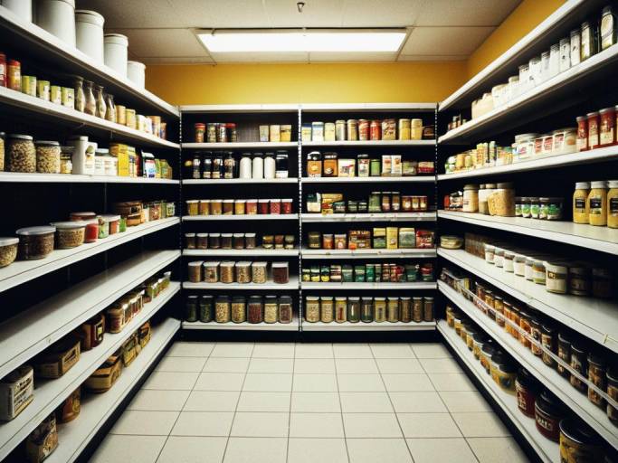 Vibrant Food Pantry Store Wallpaper