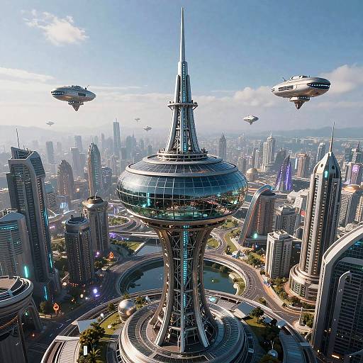 Futuristic Fantasy Observation Tower