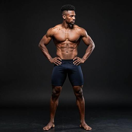 Dynamic Fitness Portrait of a Fit Man