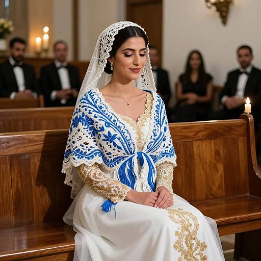 Serene Jewish Bride in Traditional Attire