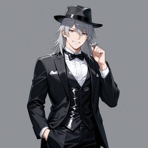 Aging Balkan Cowboy in Tuxedo Shot Aging Balkan Cowboy in Tuxedo Shot