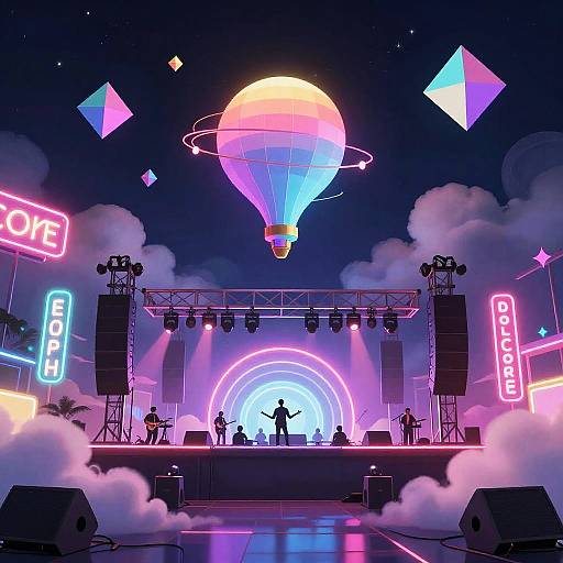 Vaporwave Synthwave Neon Concert