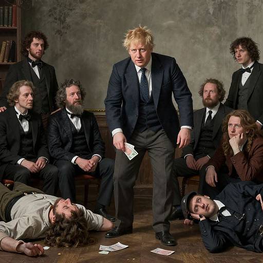 Vermeer Style Boris Johnson Satire