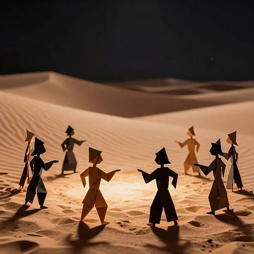 Sentient Shadow Puppets Transform Dunes