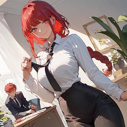 Red-Haired Office Lady Makima Portrait